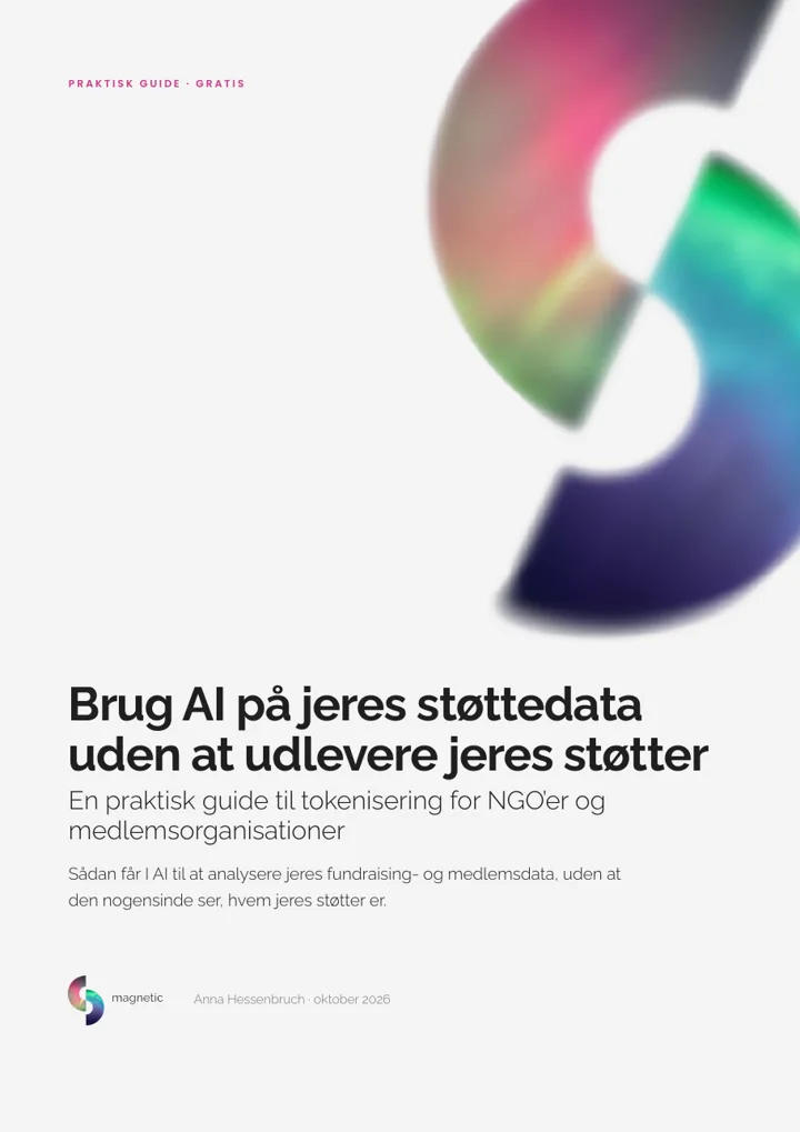 Forsiden af guiden Brug AI på jeres støttedata uden at udlevere jeres støtter
